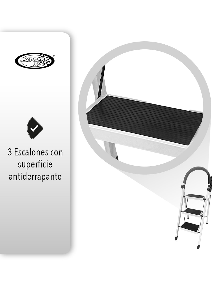 Escalera multipropósito Express X9 de acero inoxidable